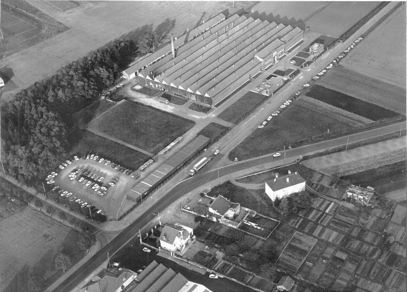 Photo usine vue du ciel nb